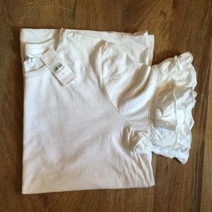 NWT Loft Ruffle Sleeve T-shirt
